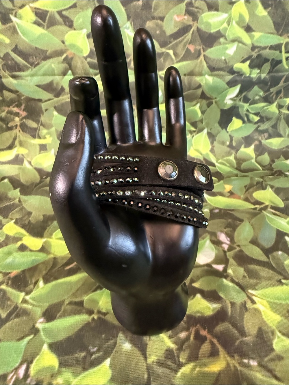 Swarovski Crystal Black Studded Wrap Bracelet - Picture 4 of 10